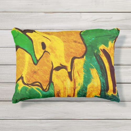 Nature Abstract Art Outdoor Pillow