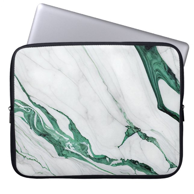 Nature abstract marble pattern background backdrop laptop sleeve (Front)