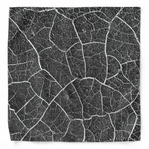 Nature Abstract Pattern - Black & White Bandana