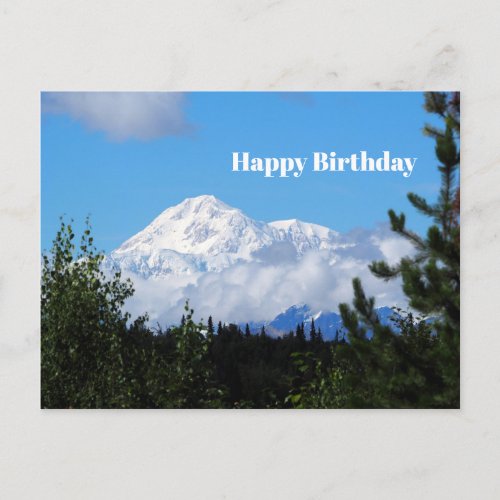 Nature Alaska Denali Scenery Photo Birthday Postcard