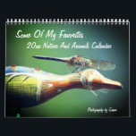 Nature And Animals Photography Calendar<br><div class="desc">A collection of some of my favorite critters including dragonflies, birds, praying mantis, butterflies, ladybug, and more calendar. Click on Customize to add text and change calendar year. These images are available on many products in my store. Links to all of my stores are on my Profile page. Thanks for...</div>