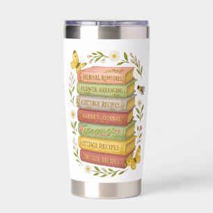 Nature and Book Lover Botanical Stack Insulated Tumbler