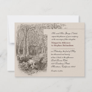 nature and forest wedding invitations