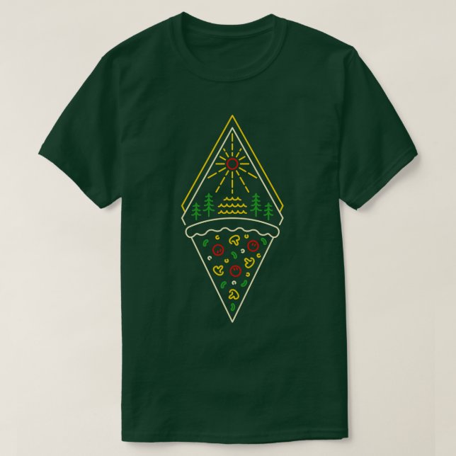 Nature and Pizza T-Shirt (Design Front)