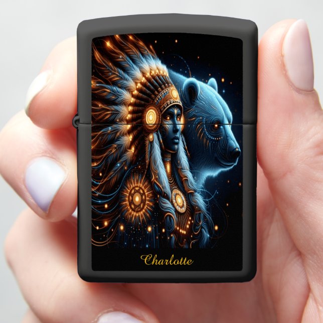 Nature and Spirit Connection B Zippo Lighter (In Hand)