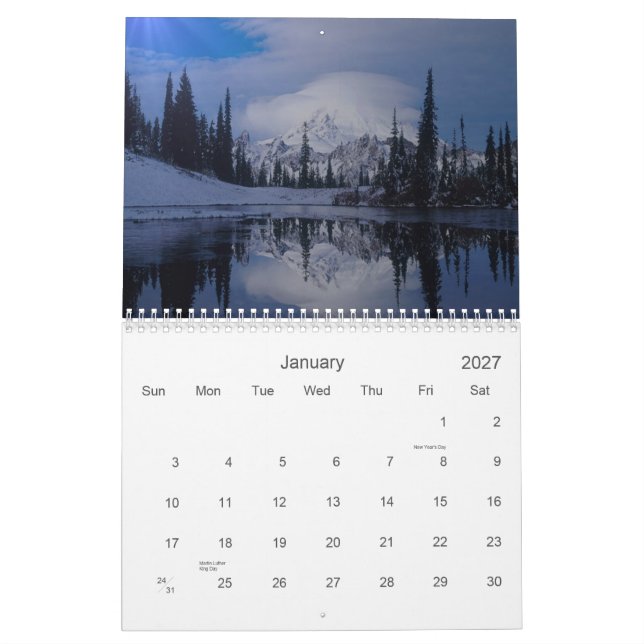 Nature and Wildlife Calendar (Jan 2027)