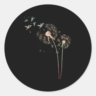 Nature Animal Bird Dandelion Pretty Hummingbird Classic Round Sticker