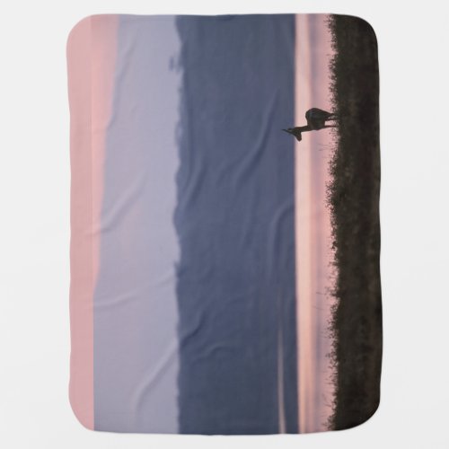 nature animal pink blue pastel baby blanket