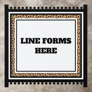 Nature Animal Skins Pattern Line forms Here Floor Decals