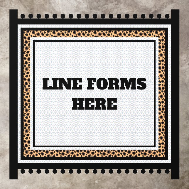 Nature Animal Skins Pattern Line forms Here Floor Decals (Insitu)