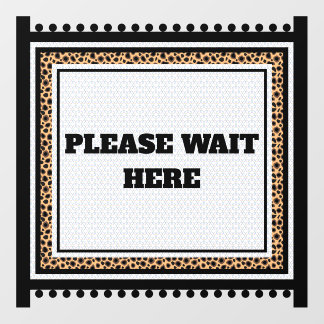 Nature Animal Skins Pattern Please Wait Here Floor Decals