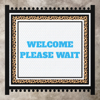 Nature Animal Skins Pattern Welcome Please Wait Floor Decals