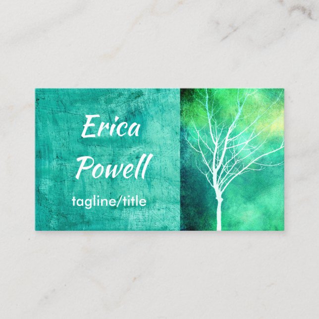 nature art business card custom double sided (Front)