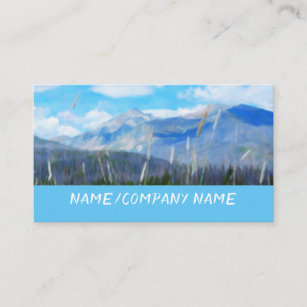 nature art mountain landscape blue custom business card