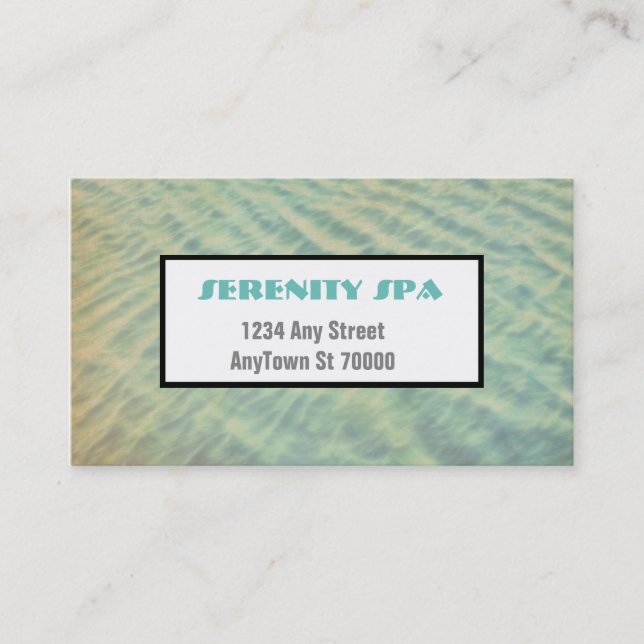 nature art spa business card custom double sided (Front)