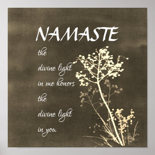 nature art zen Namaste quote poster