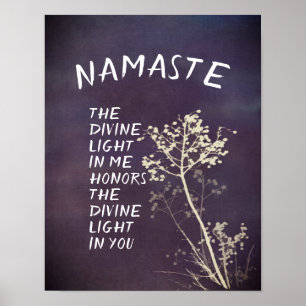 nature art zen Namaste quote wall decor