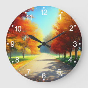 Nature Autumn Trees Forest-58934 Large Clock