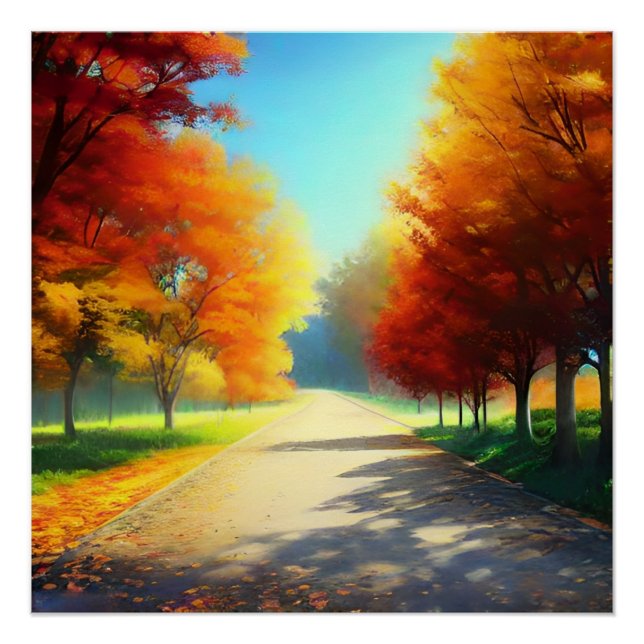 Nature Autumn Trees Forest-58934 Poster (Front)