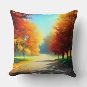 Nature Autumn Trees Forest-58934 Throw Pillow