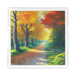 Nature Autumn Trees in the Forest-58935 Acrylic Tray