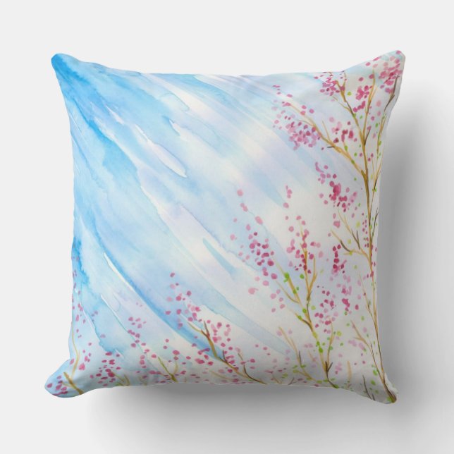 Nature background throw pillow (Front)
