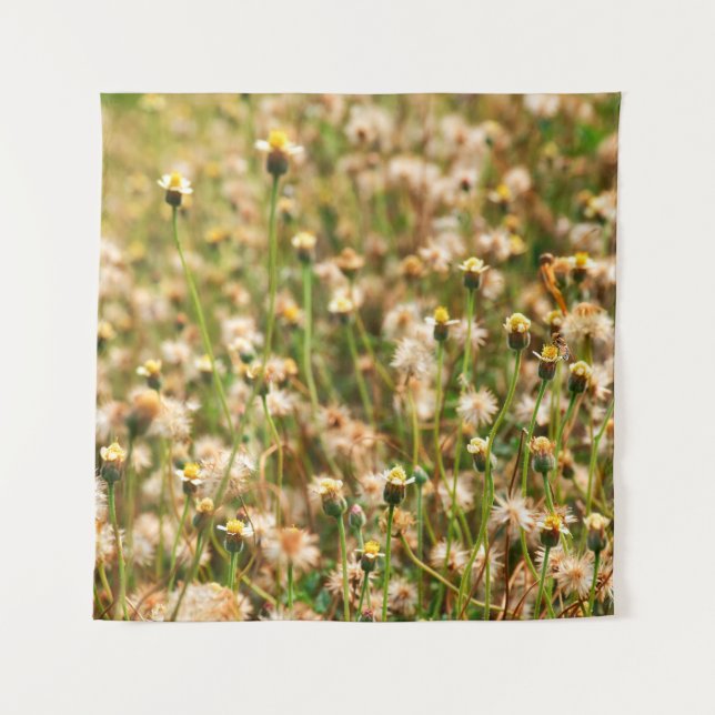 Nature background with grass flowerbackground, bea tapestry (Front)