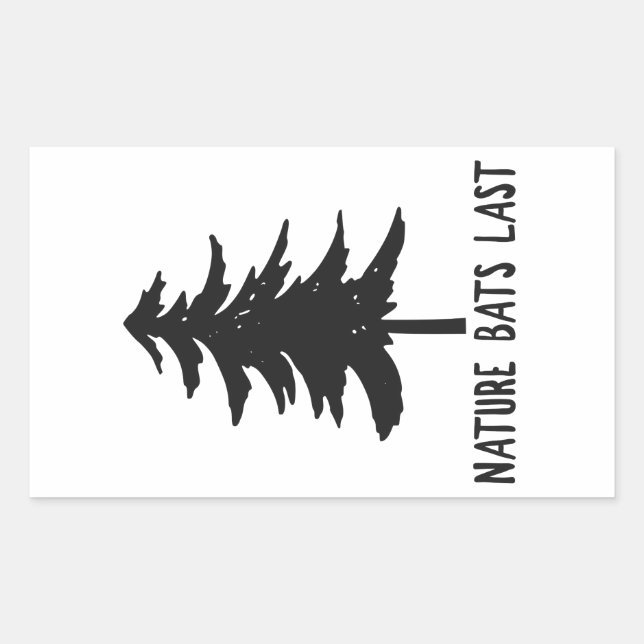 Nature Bats Last Rectangular Sticker (Front)
