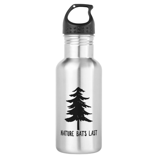 Nature Bats Last Stainless Steel Water Bottle (Front)