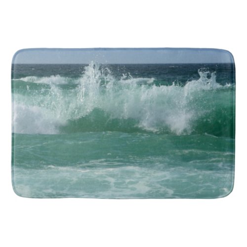 Nature Beach Sea Waves Modern Template Large Bath Mat