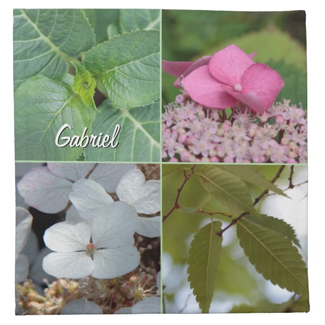 nature beautiful spring flowers leaves joy cloth napkin (Front)