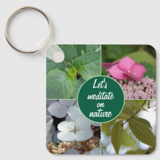 nature beautiful spring flowers leaves joy keychain
