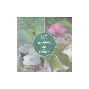 nature beautiful spring flowers leaves joy stone magnet
