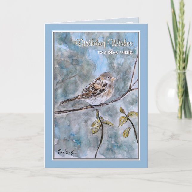 Nature Beauty Bird Birthday Greeting Card (Front)