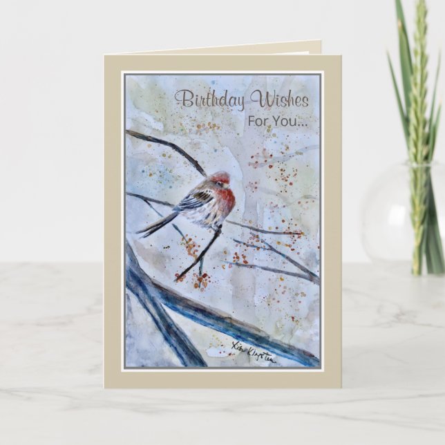 Nature Beauty Bird Birthday Greeting Card (Front)