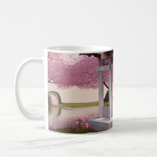 Nature Beauty Sakura Cherry Blossom Garden View Coffee Mug