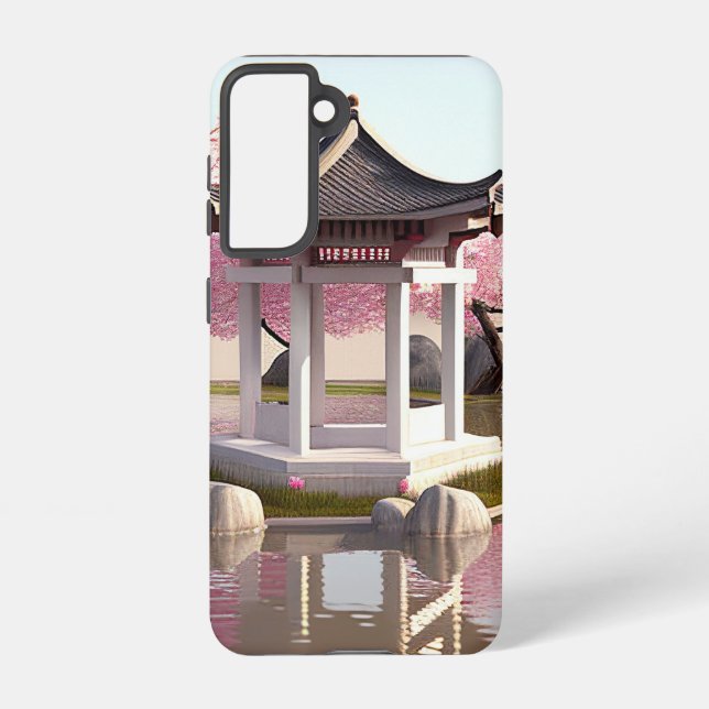 Nature Beauty Sakura Cherry Blossom Garden View Samsung Galaxy Case (Back)