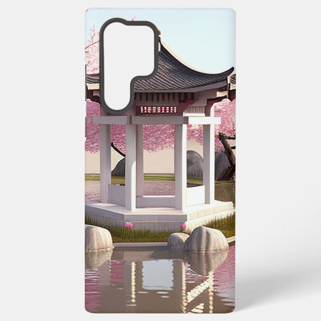 Nature Beauty Sakura Cherry Blossom Garden View Samsung Galaxy Case (Back)