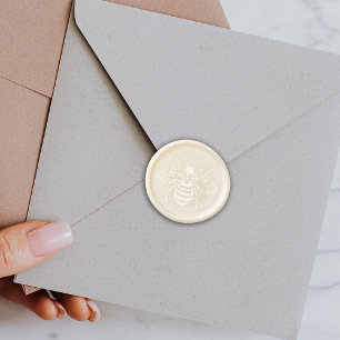 Nature Bee Silhouette Wax Seal Sticker