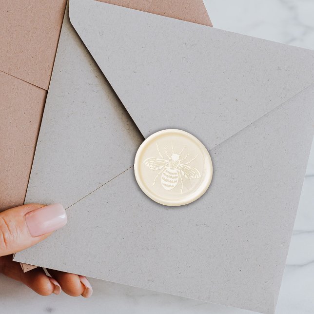 Nature Bee Silhouette Wax Seal Sticker (Creator Uploaded)