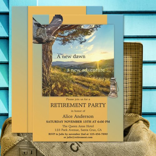 Nature Bird Adventure Retirement Party Invitation