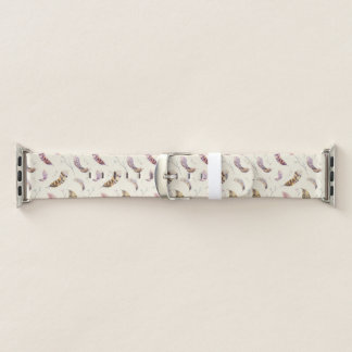 Nature Bird Feathers and Flowers Boho Look Apple Watch Band