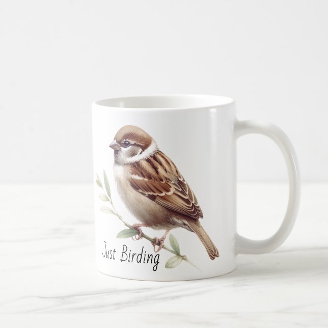 Nature Birds BROWN Sparrow  Coffee Mug (Right)