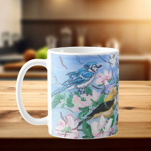 Nature Birds Yellow Finch Coffee Mug
