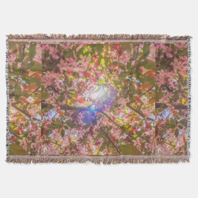  Nature blooms flowers light bloom sun Throw Blanket (Front)