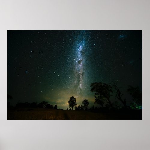 Nature Blue Galaxy Tasmania Australia Poster