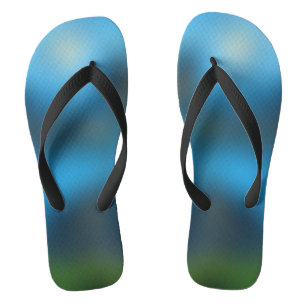 Nature Blue Green Custom Created Flip Flops