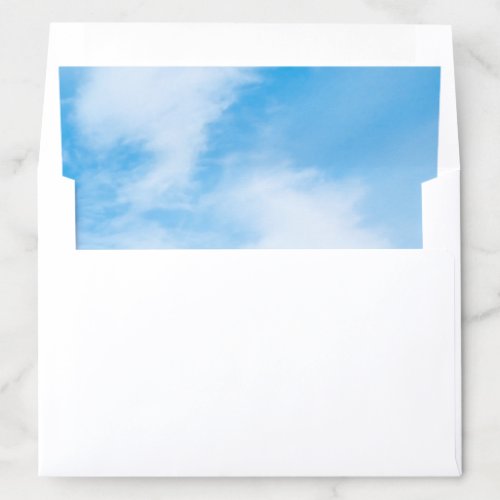 Nature Blue Sky Clouds Elegant Modern Template Envelope Liner