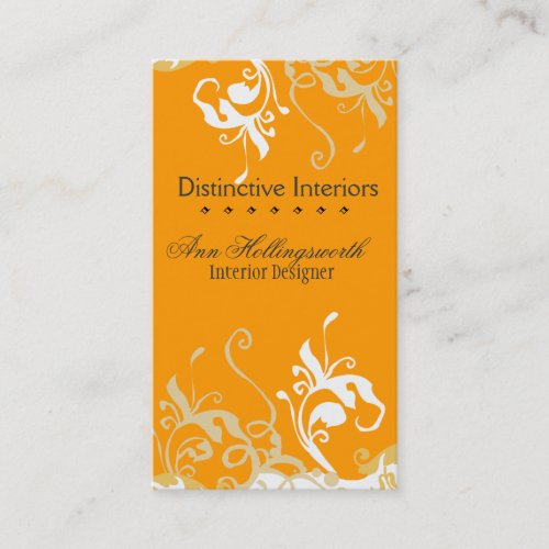 Nature  Bold DayLilies Golden Floral Business Card Template