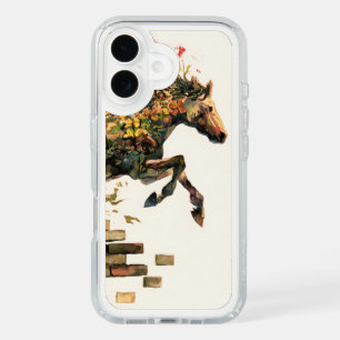 Nature Botanical Floral Horse Jumping iPhone 16 Case